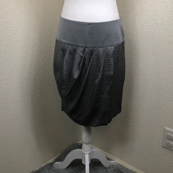 Banana Republic Silver Sheen Tulip Skirt Size 8 NWT - Picture 2 of 7